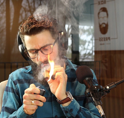 Rob Smoking a Cuban Cigar
