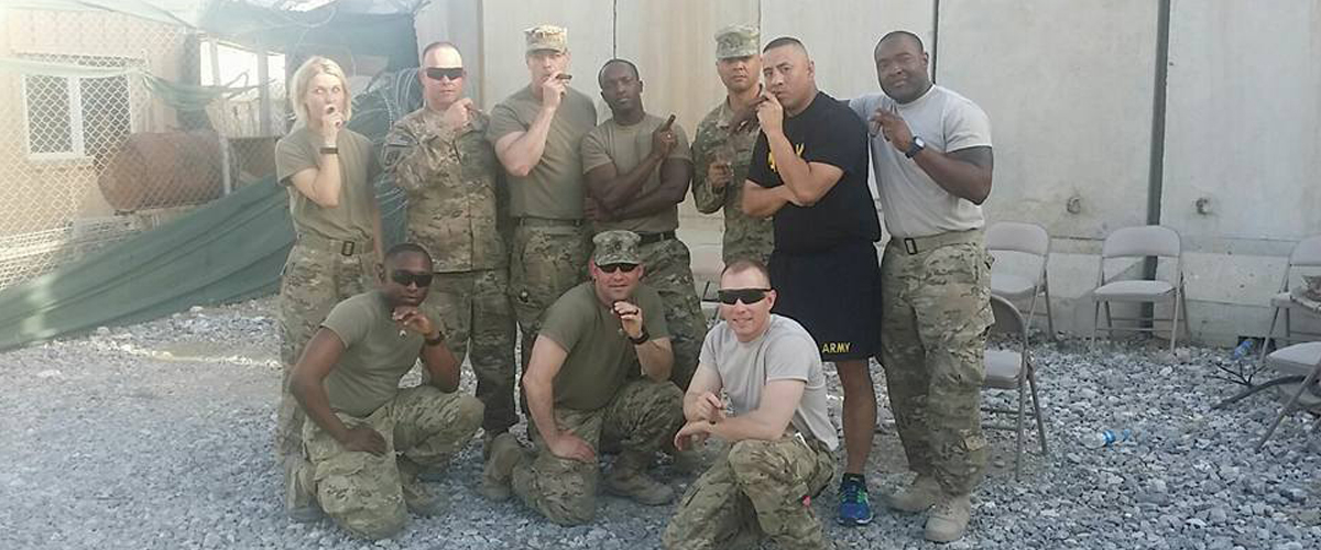 Warriors Posing with Cigars