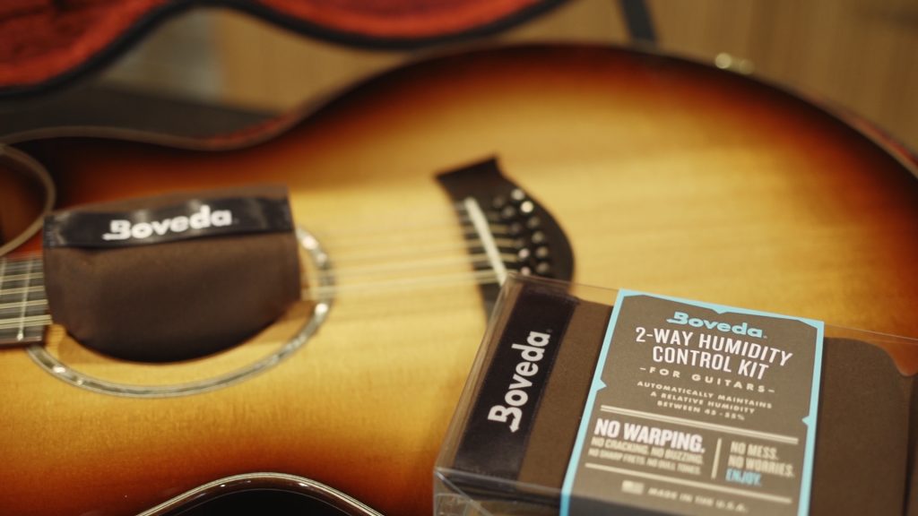 Switch to the precise, mess-free way to control humidity in your instrument case. First step is the Boveda Starter Kit for acoustic guitars or other wood instruments. 