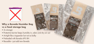 Use a Boveda Humidor Bag instead of a Ziploc bag for cigar storage