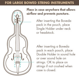 How to use Boveda to humidify large bowed string instruments