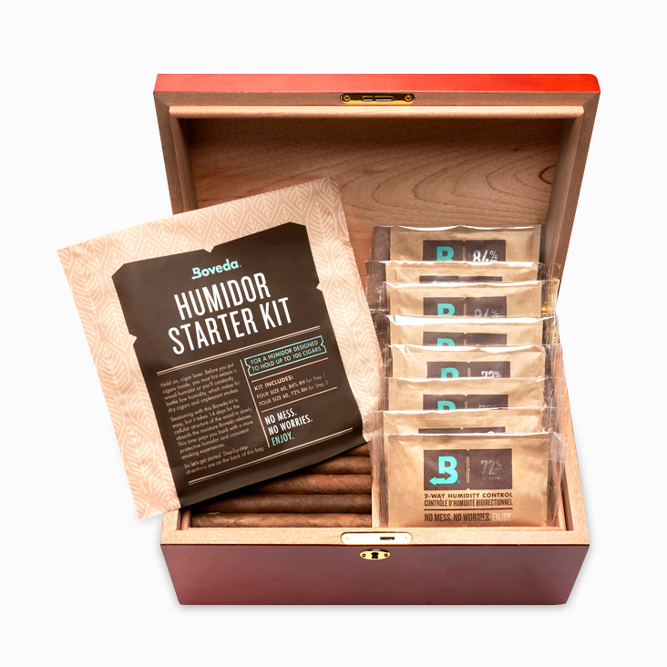 Boveda Humidor Starter Kit for Seasoning a 100-Count Cigar Humidors