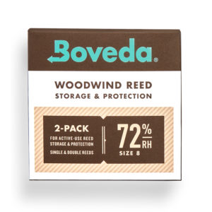Boveda for moistening reeds for day-to-day storage in a reed case