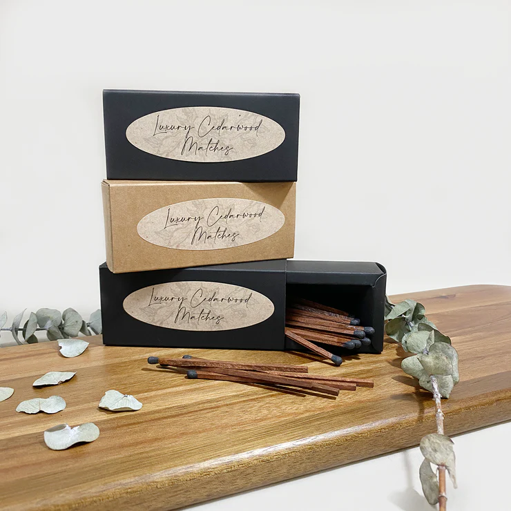 Tupelo Rose's handmade cedar matches are excellent for lighting cigars and an affordable gift for cigar smokers.
