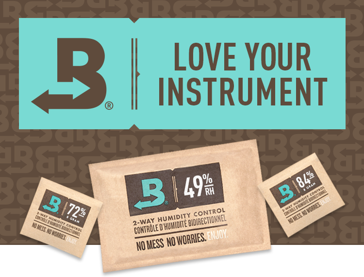 Love Your Instrument header and Boveda packs