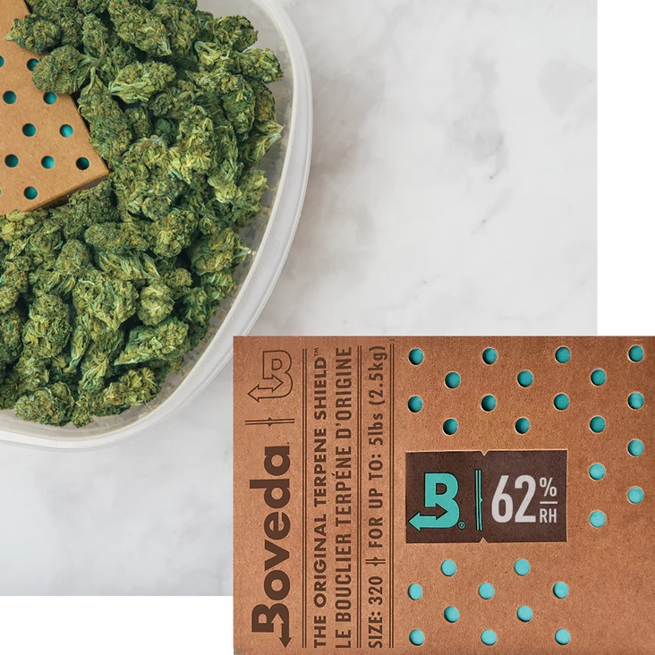 Use Boveda Size 320 in Up to 5 lb of cannabis