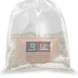 Size 67 Boveda in a bag with cannabis inside.