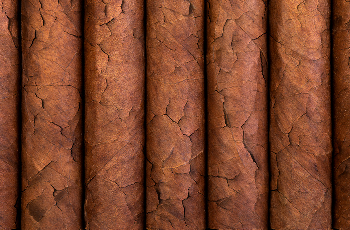 Cracked cigars, showing that the cigars are dried out.