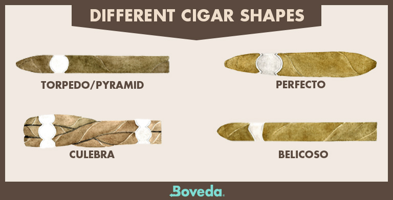 Different shapes of cigars