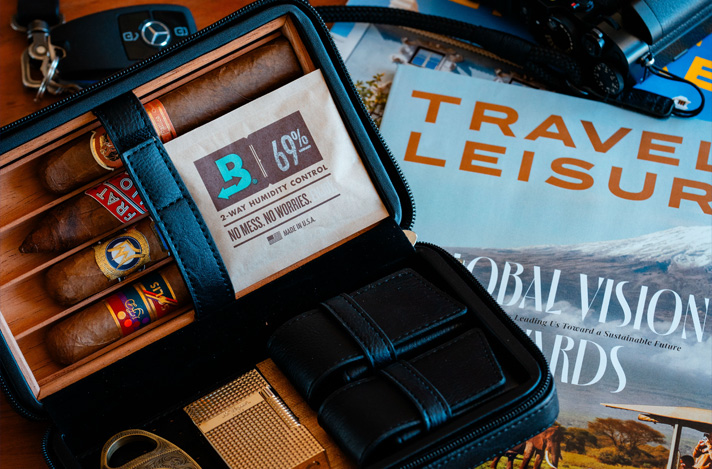 B69 Size 8 in a travel case with cigars