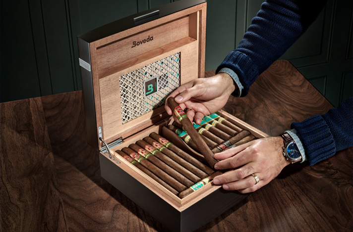 Cigars in a Boveda humidor