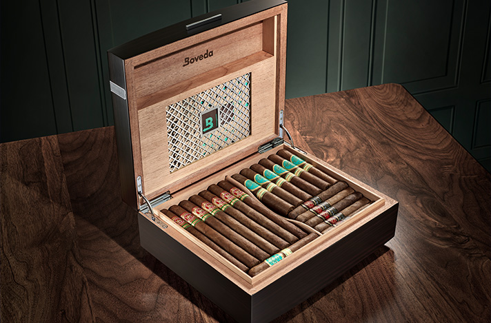Boveda Humidor full of cigars