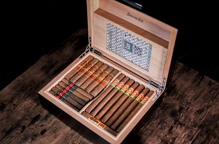 Boveda Humidor full of cigars