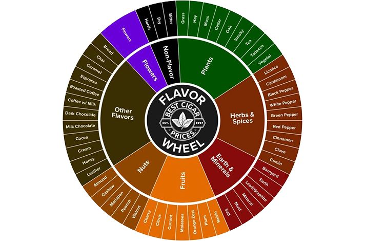 Cigar flavor wheel